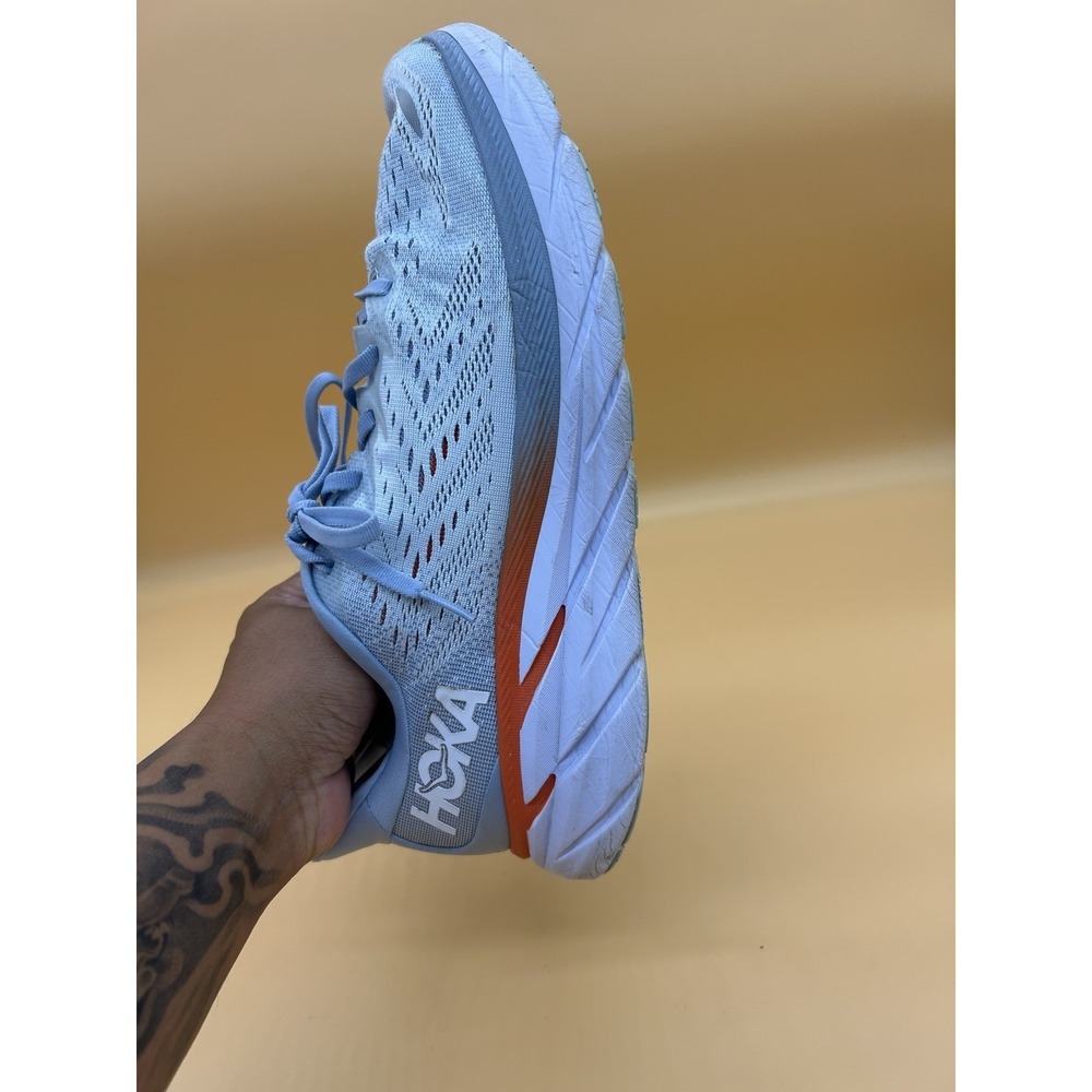 Hoka One One Women's Light Blue and Coral Running Shoes - Picture 8 of 8